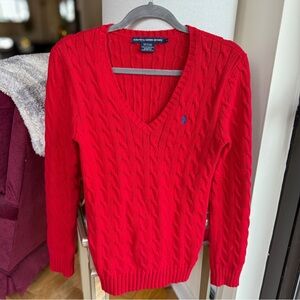 Ralph Lauren Cable Knit Sweater Women’s M in Red